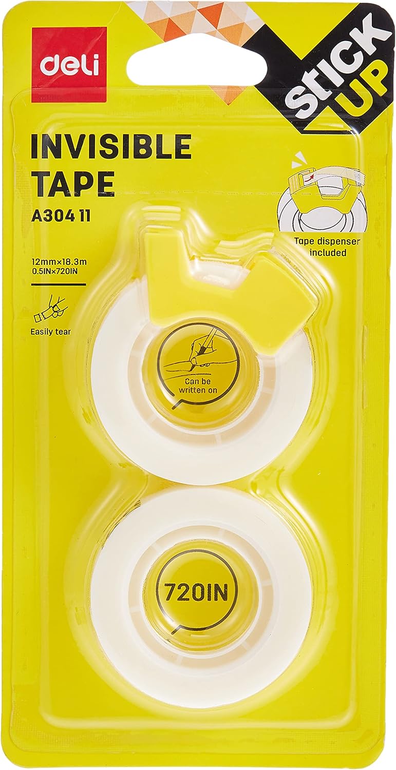 Deli Invisible Tape (12mm x 18.3m)