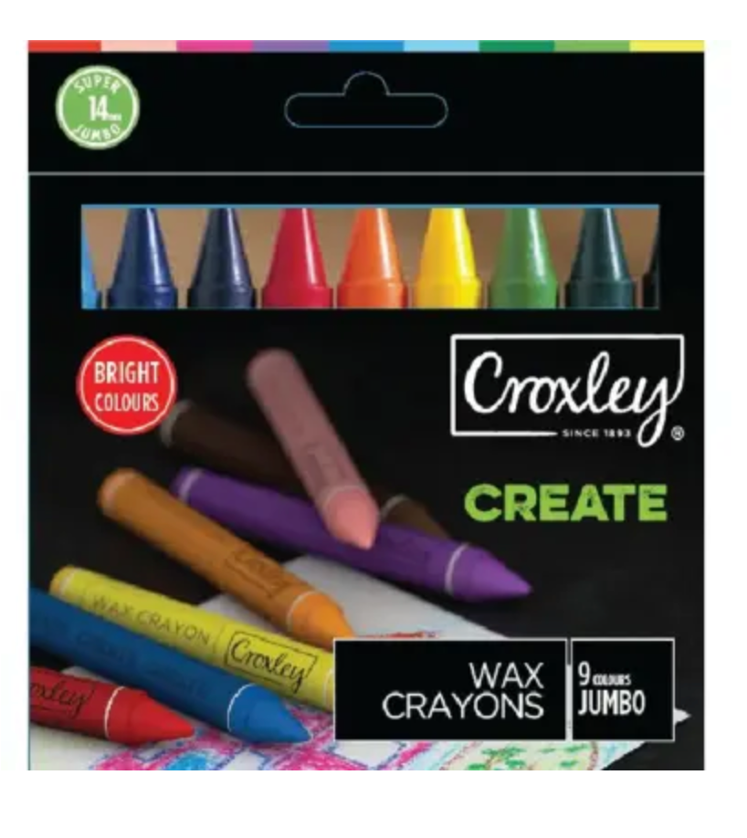 Croxley Jumbo Crayons 9's