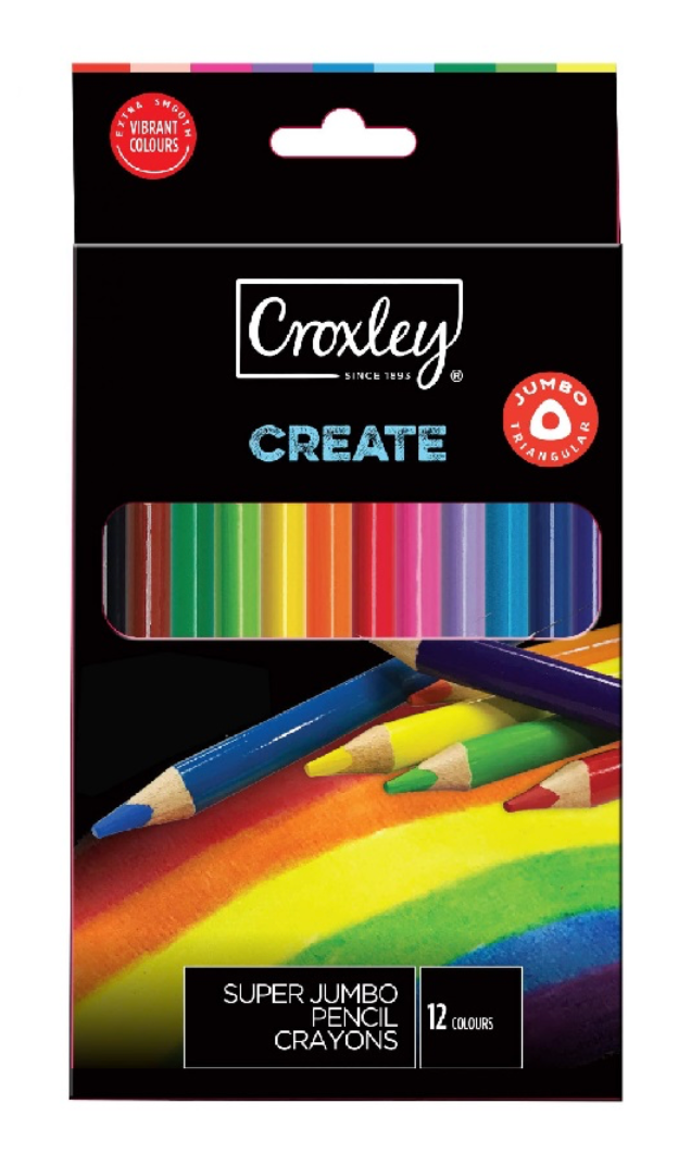 Croxley Jumbo Pencil Colours w/free 12's